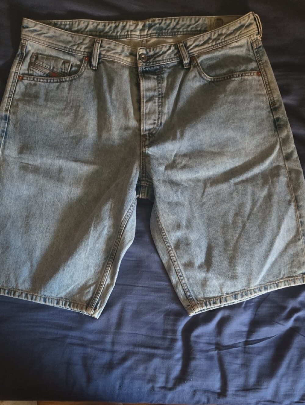 Diesel Light Blue Denim Jean Shorts